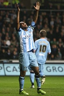 Images Dated 24th February 2009: Disappointment on Faces: Coventry City's Clinton Morrison Reacts to Missed FA Cup Chance vs