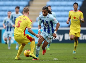 Images Dated 2015 February: Dominic Samuel's Thrilling Performance: Coventry City vs Milton Keynes Dons