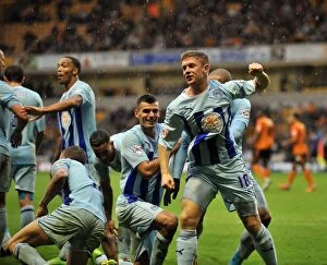 Sky Bet League One : Wolves v Coventry City : Molineaux Stadium : 19-10-2013 Collection: Dramatic Equalizer: Aaron Phillips Scores for Coventry City Against Wolverhampton Wanderers in Sky