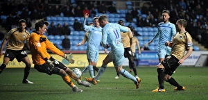 Images Dated 2013 March: Dramatic Save by Sam Walker: Gary McSheffrey's Shot Thwarted at Ricoh Arena