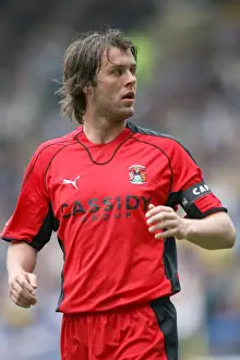 Images Dated 2007 April: Elliott Ward of Coventry City Facing Off Against Sheffield Wednesday in the Coca-Cola Championship (21-04-2007)