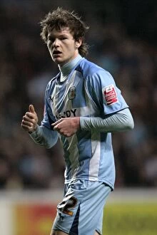 Images Dated 24th February 2009: FA Cup Fifth Round Replay: Aron Gunnarsson's Determined Performance for Coventry City Against