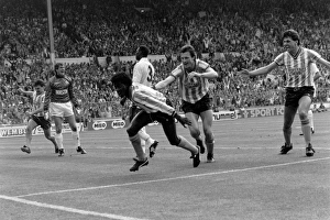 FA Cup Final: Coventry City's Celebration as Dave Bennett Scores Against Tottenham Hotspur - Mickey Gynn, Nick Pickering, and Keith Houchen Embrace