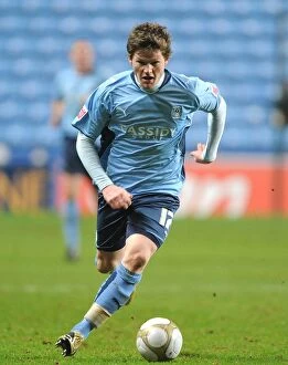 Images Dated 12th January 2010: FA Cup Third Round Replay: Coventry City vs. Portsmouth - Aron Gunnarsson at Ricoh Arena