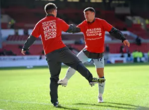 18-02-2012 V Nottingham Forest, City Ground Prints: Focused Coventry City FC Duo: Norwood and Deegan Before Nottm