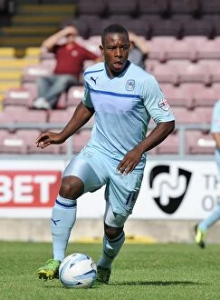 Images Dated 11th August 2013: Franck Moussa Scores for Coventry City Against Bristol City in Sky Bet League One at Sixfields