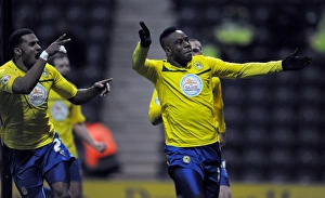 Images Dated 2014 January: Franck Moussa Scores Equalizer for Coventry City in Sky Bet League One Match vs