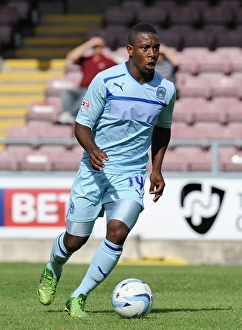 Franck Moussa Scores the Opener for Coventry City Against Bristol City in Sky Bet League One at Sixfields Stadium (August 11, 2013)
