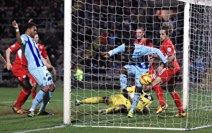 Sky Bet League One : Coventry City V Crawley Town : Sixfields Stadium : 12-01-2014 Prints: Franck Moussa Scores His Second Goal