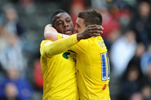 Images Dated 2013 April: Franck Moussa's Dramatic Last-Gasp Goal: Coventry City Secures Victory Over Notts County (27-04-2013)