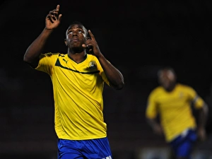 Images Dated 2013: Frank Moussa's Decisive Goal: Coventry City's Victory in Capital One Cup Round 1 over Leyton Orient