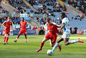 Images Dated 2015 April: Frank Nouble's Crossing Attempt: Coventry City vs Crewe Alexandra, Sky Bet League One