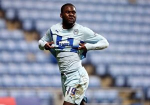 Images Dated 12th November 2014: Frank Nouble's Double: Coventry City's Johnstones Paint Trophy Quarterfinal Victory