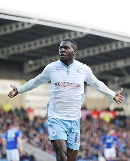 Images Dated 14th March 2015: Frank Nouble's Thrilling Goal: Coventry City Claims Sky Bet League One Victory over Chesterfield