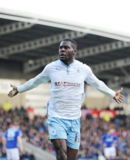 Images Dated 2015 March: Frank Nouble's Thrilling Goal: Coventry City Claims Sky Bet League One Victory over Chesterfield