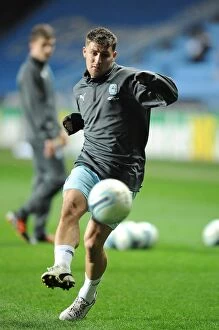 Images Dated 14th February 2012: Gary Deegan Faces Off Against Leeds United in Coventry City's Npower Championship Match (14-02-2012)