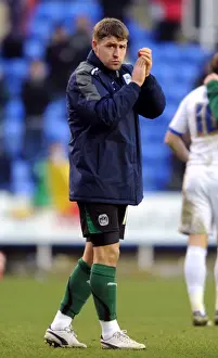 Images Dated 2012 February: Gary Deegan vs. Reading: A Fierce Face-Off in the Npower Championship (11-02-2012)