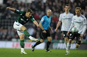 Gary Deegan's Determined Shot at Pride Park: Coventry City vs. Derby County, Npower Championship (01-14-2012)