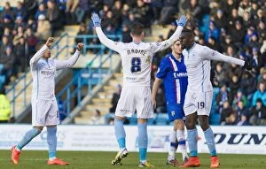 Skybet League One - Gillingham v Coventry - Priestfield Stadium Collection: Gary Madine Scores Dramatic Penalty for Coventry City against Gillingham