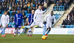 Season 2014-15 Prints: Gary Madine Scores the Penalty: Coventry City's Triumph over Gillingham (Skybet League One)