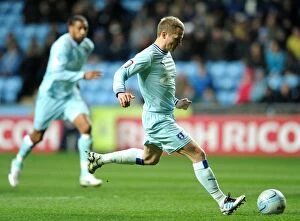 Images Dated 14th February 2012: Gary McSheffrey: First Penalty and Goal for Coventry City vs. Leeds United (14-02-2012, Ricoh Arena)