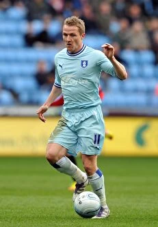 Images Dated 21st April 2012: Gary McSheffrey Scores the Winning Goal for Coventry City Against Doncaster Rovers at Ricoh Arena