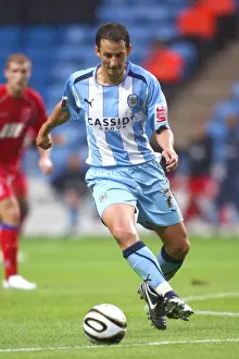 Images Dated 2008 August: Guillaume Beuzelin in Action: Coventry City vs Aldershot Town in Carling Cup Round 1 at Ricoh Arena