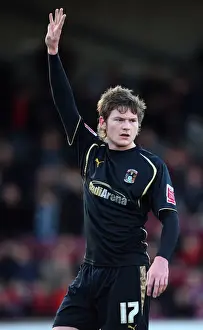 Images Dated 2009 December: Gunnarsson in Action: Coventry City vs Scunthorpe United, Championship 2009