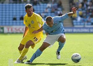 Images Dated 11th September 2010: Heated Rivalry: Coventry City vs. Leicester City - A Draw at Ricoh Arena (11-09-2010)