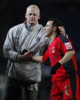 05-01-2008 v Blackburn Rovers Collection: Iain Dowie and Michael Mifsud of Coventry City during FA Cup Third Round Clash at Blackburn Rovers
