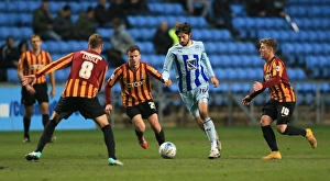 Images Dated 2015 March: Intense Action: Coventry City's Adam Barton Faces Off Against Bradford City Opponents in Sky Bet League One