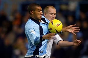Images Dated 30th November 2002: Intense Clash: Coventry City vs Preston North End (Nationwide League Division One, 30-11-2001)