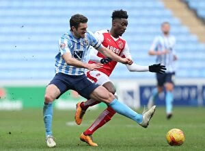 Images Dated 27th February 2016: Intense Clash in Sky Bet League One: Coventry City vs Fleetwood Town at Ricoh Arena