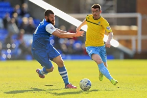 Images Dated 2015 March: Intense Rivalry: Bostwick vs Fleck - Sky Bet League One Showdown between Peterborough and Coventry