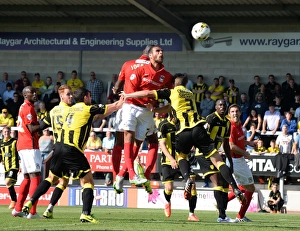 Images Dated 2015 September: Intense Rivalry: Cansdell-Sherriff vs Tudgay - Sky Bet League One Clash between Burton Albion and Coventry City