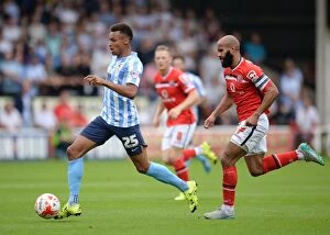 Images Dated 22nd August 2015: Intense Rivalry: Chambers vs Murphy - Walsall vs Coventry City, Sky Bet League One
