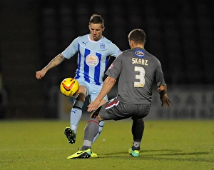 Images Dated 2013 November: Intense Rivalry: Coventry City vs Rotherham United - A Battle for the Ball in Sky Bet League One