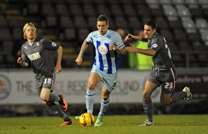 Images Dated 2013 November: Intense Rivalry: Coventry City vs Rotherham United - A Battle for Possession