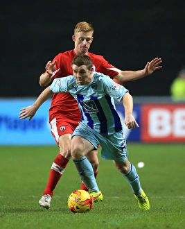 Images Dated 2014: Intense Rivalry: Fleck vs. Doyle - Coventry City vs. Chesterfield League One Clash