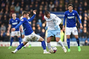 Images Dated 2015 March: Intense Rivalry: Jimmy Ryan vs Marcus Tudgay in Coventry City's Sky Bet League One Clash at Chesterfield's