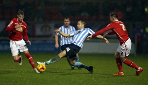 Football Soccer Birmpics Full Length Prints: Intense Rivalry: Joe Cole vs Adam King & Oliver Turton - Coventry City vs Crewe Alexandra Clash (Sky Bet League One)