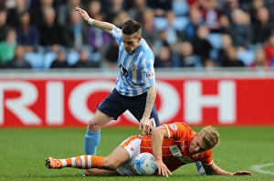 Images Dated 2015 October: Intense Rivalry: Kent vs. Potts Battle in Coventry City vs