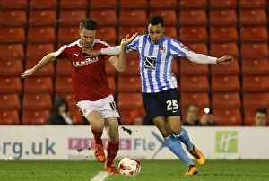 Sky Bet League One - Barnsley v Coventry City - Oakwell Collection: Intense Rivalry: Marley Watkins vs. Jacob Murphy in Sky Bet League One Clash at Oakwell