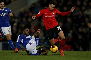 Images Dated 2015 December: Intense Rivalry: Murphy vs Ebanks-Blake's Hard-Fought Tackle in Coventry City's League One Battle