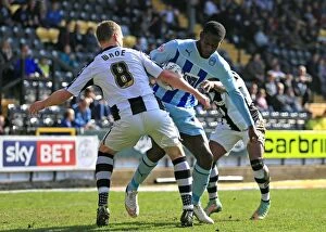 Sky Bet League One - Notts County v Coventry City - Meadow Lane Collection: Intense Rivalry: Notts County vs Coventry City - A Battle for Supremacy in Sky Bet League One