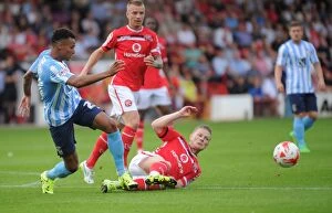 Sky Bet League One - Walsall v Coventry City - Banks's Stadium Collection: Intense Rivalry: Sam Mantom vs. Jacob Murphy in Walsall vs. Coventry City League One Clash