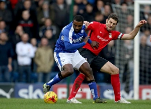 Football Soccer Birmpics Full Length Prints: Intense Rivalry: Sam Ricketts vs Sylvan Ebanks-Blake in Coventry City's League One Clash at Chesterfield