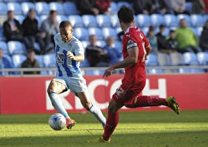 Images Dated 2014 October: Intense Rivalry: Simeon Jackson vs Joe Walsh Battle in Coventry City vs Crawley League One Clash