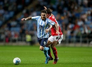 Images Dated 18th August 2015: Intense Rivalry: Vincelot vs. Bingham - Coventry City vs. Crewe Alexandra, Sky Bet League One