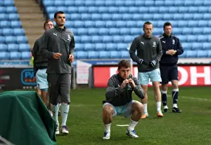 Images Dated 2012 January: Intense Warm-Up: Coventry City FC Gears Up for Championship Clash vs